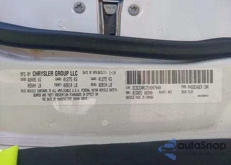 2014 Chrysler 300 z USA, uszkodzony, nr VIN 2C3CCARG7EH207048